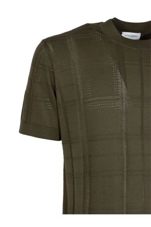 Green cotton knit T-shirt PAOLO PECORA | A015F1005407